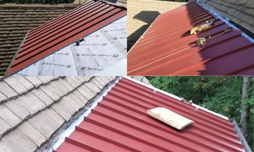 process of installing standing seam metal roof panel
