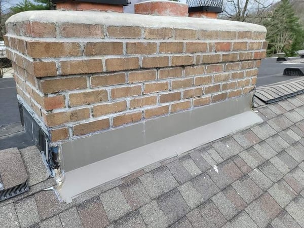 apron flashing on a chimney