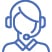 headset blue icon