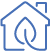 house with leaf blue icon