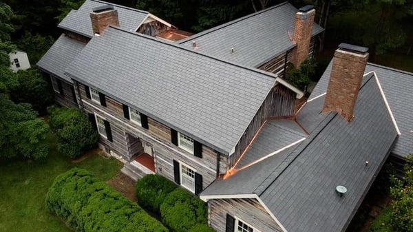 synthetic slate shingle roof