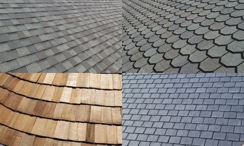 architectural asphalt shingles, luxury asphalt shingles, cedar shakes, and synthetic slate shingles