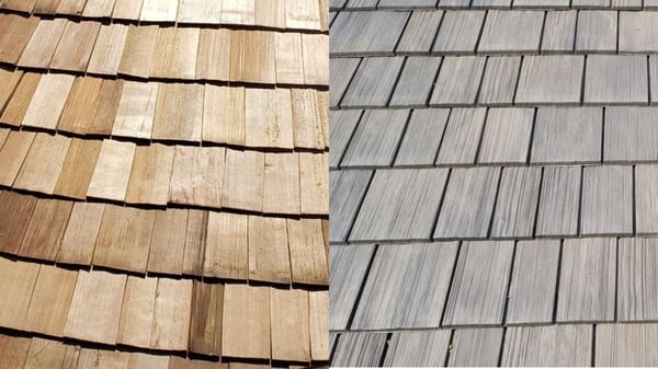 natural cedar shakes compared to synthetic cedar shake shingles