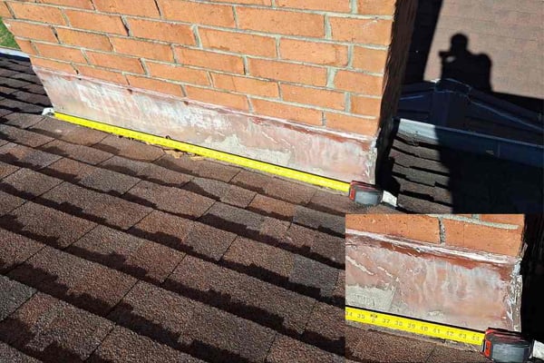 example of chimney being measured for a cricket