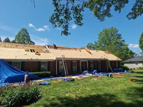 old roof decking replaced when new osb roof decking before roof installation