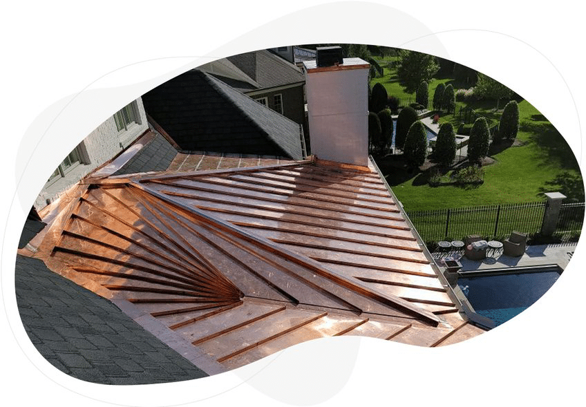 copper roof installed by bill ragan roofing