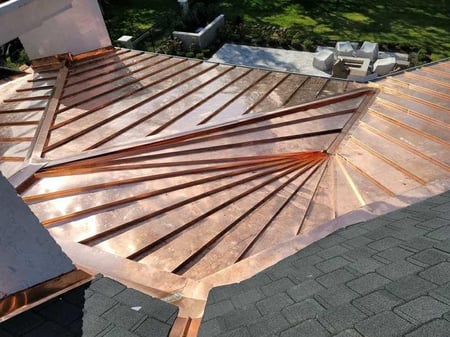 copper standing seam metal roof