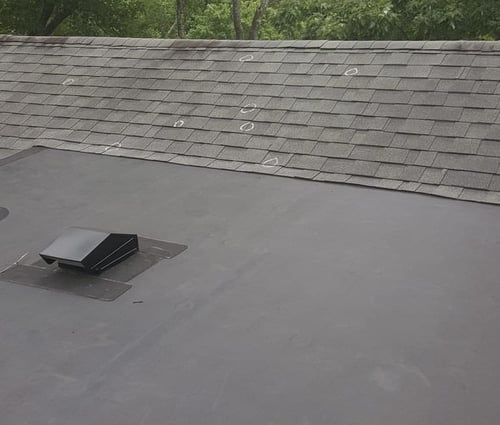 epdm membrane roof with hail damage