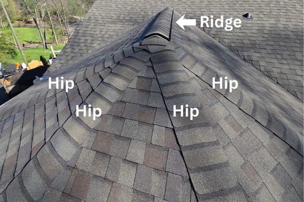 example of ridge and hip capping