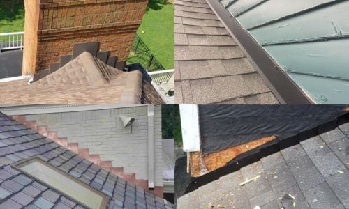 different areas of roof flashing inspected during a roof inspection