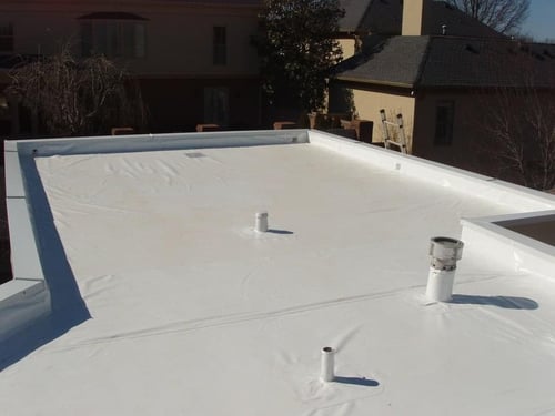 white pvc roofing membrane