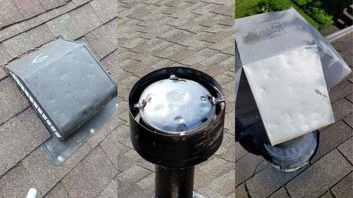 hail damage to roof vents