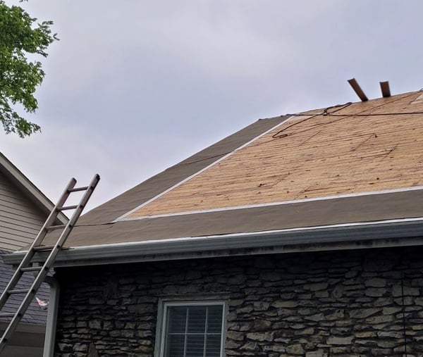 ice and water shield at the rakes and eaves on a roof