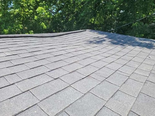 roof decking collapsing in on roof