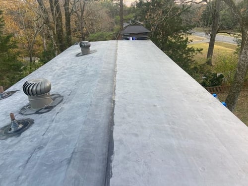 epdm on low slope portion of a mansard roof