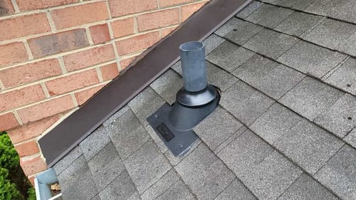 pipe boot around a plumping vent pipe