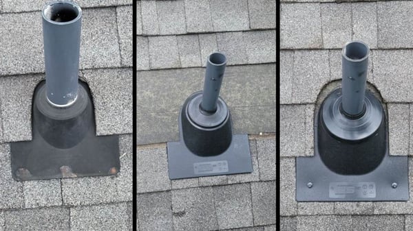 pipe boot replacement during roof maintenance