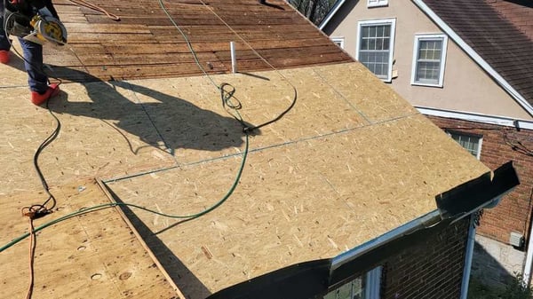 sheet decking after replacing plank decking with too large gaps