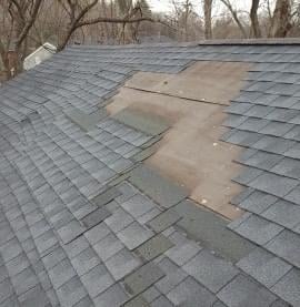 improperly installed roof from cheap workmanship