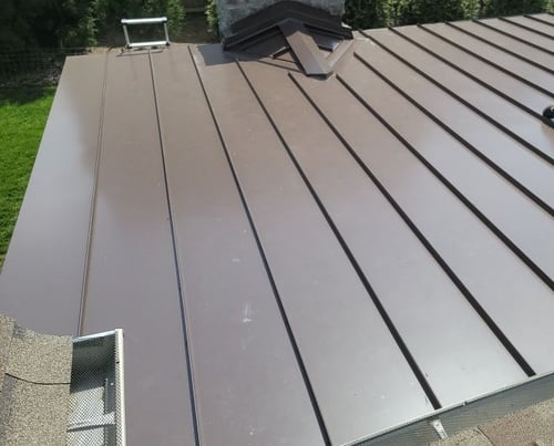 standing seam metal flat roof 