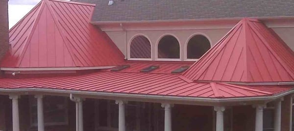 red hidden fastener metal roof