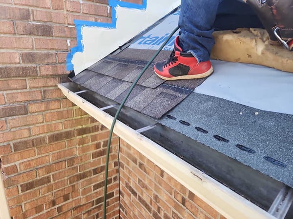 starter shingle on the eaves when installing asphalt shingles