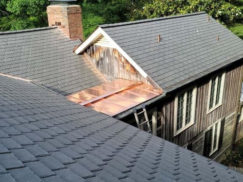 copper standing seam metal roof
