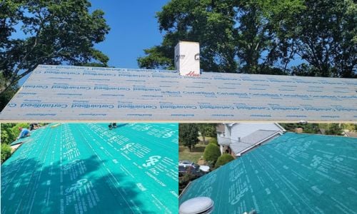 underlayment installed over roof decking