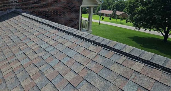 ridge vent on an architectural asphalt shingle roof