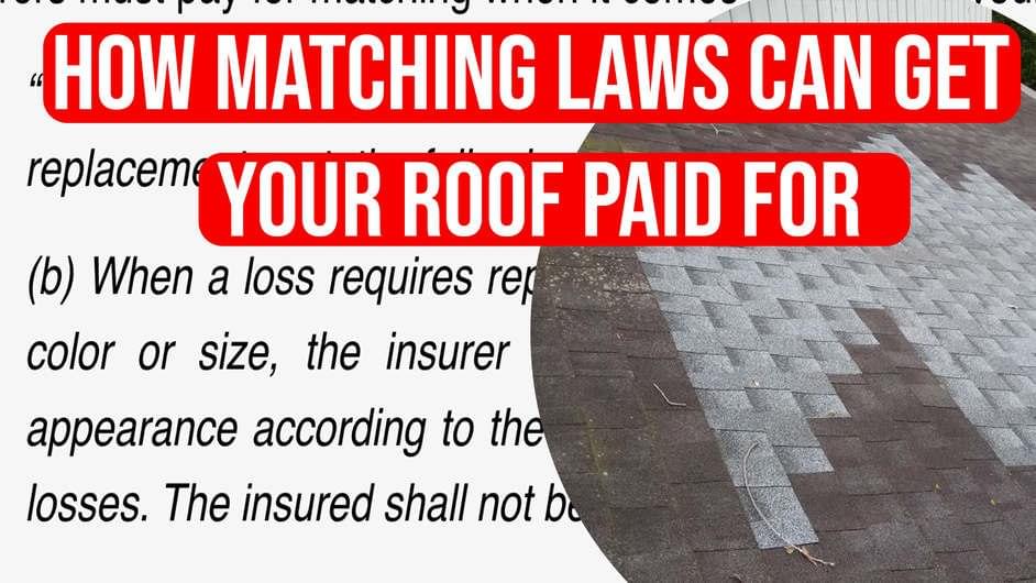 How Matching Laws Can Help Pay for Your Roof Replacement
