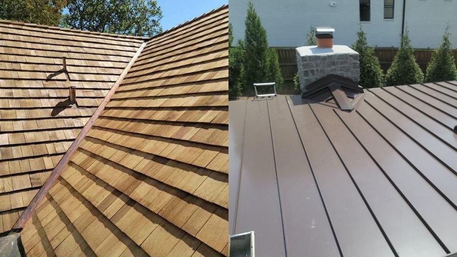 Standing Seam Metal Roof vs. Cedar Shake Roof